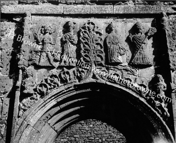 CLONTUSKERT PRIORY AUGUSTINIAN OVERDOOR / CARVING